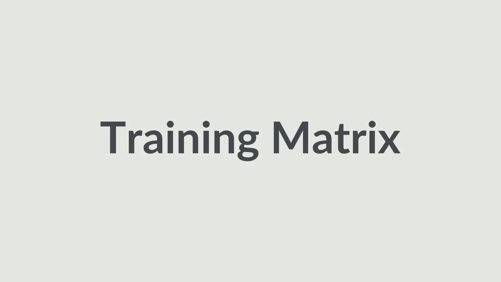 Training Management - placeholder screenshot